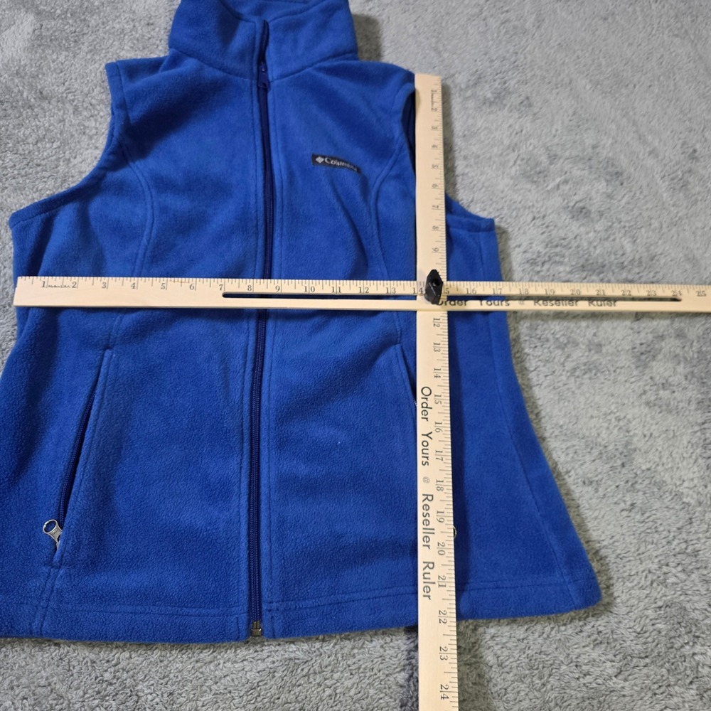 Columbia Womens Medium Benton Springs Fleece Vest Blue Full Zip WL1023 - Picture 2 of 6